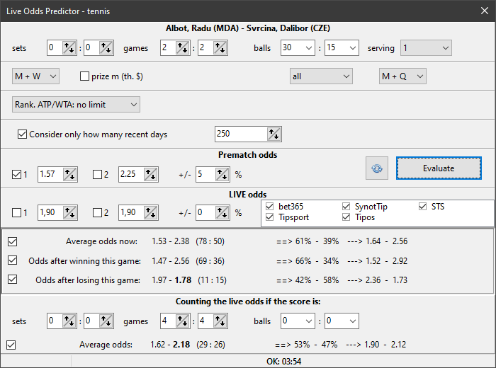 Live Odds Predictor